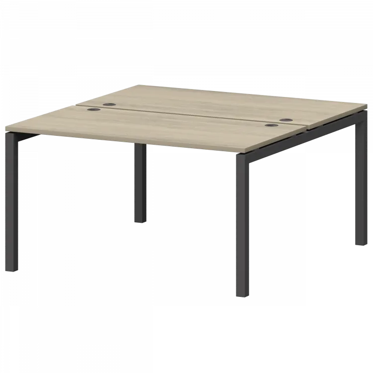 Бенч двойной на металлокаркасе СМС2-П-18К.149.Пр50 Кронберг/Антрацит 1800x1496x750 Смарт