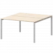 Бенч двойной на 2 рабочих места АМБ-003 Бук/Белый 1400x1496x760 Арго-М