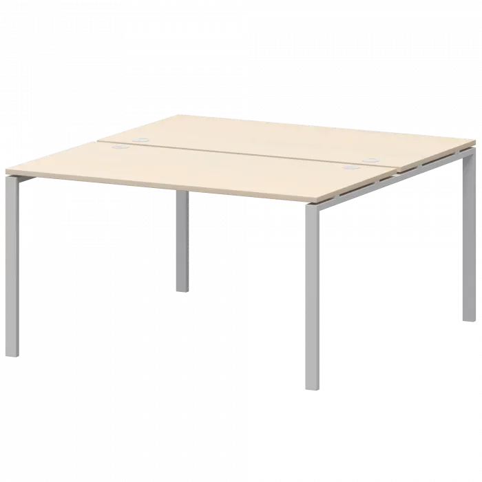 Бенч двойной на 2 рабочих места АМБ-003 Бук/Белый 1400x1496x760 Арго-М