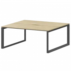 Бенч двойной на 2 рабочих места на металлокаркасе НТМП.О.Б2-160 Баттл Рок/Антрацит 1600x1496x750 Аргентум-МП