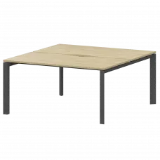 Бенч двойной на 2 рабочих места на металлокаркасе НТМП.П.Б2-140 Баттл Рок/Антрацит 1400x1496x750 Аргентум-МП