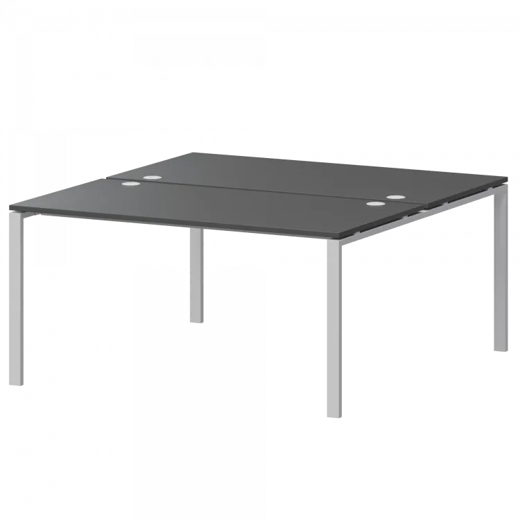 Бенч двойной на 2 рабочих места АМБ-003 Антрацит/Белый 1400x1496x760 Арго-М