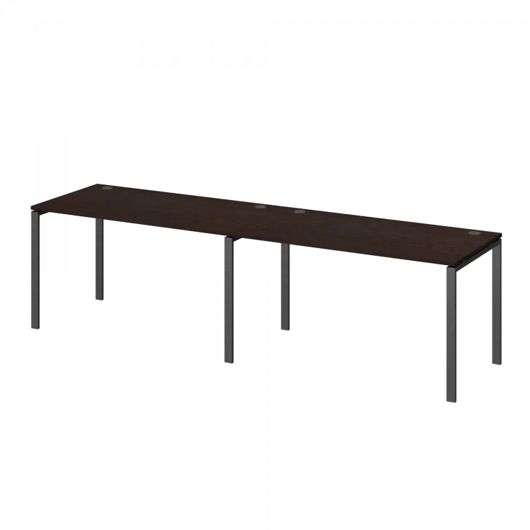 Бенч линейный на 2 рабочих места АМБЛ-003.60 Дуб венге/Антрацит 2800x600x760 Арго-М