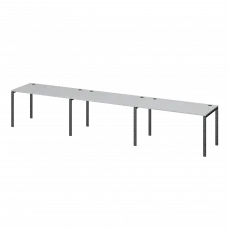 Бенч линейный на 3 рабочих места АМБЛ-002-3 Серый/Антрацит 3600x730x760 Арго-М