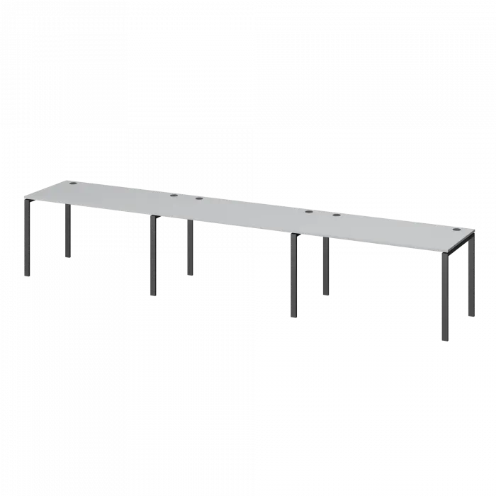 Бенч линейный на 3 рабочих места АМБЛ-002-3 Серый/Антрацит 3600x730x760 Арго-М