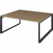 Бенч двойной на 2 рабочих места на металлокаркасе НТМП.О.Б2-200 Дуб сафари/Антрацит 2000x1496x750 Аргентум-МП