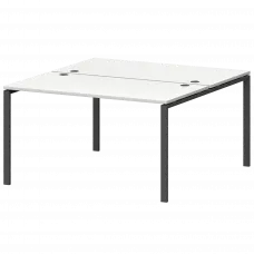 Бенч двойной на металлокаркасе СМС2-П-16К.149.Пр25 Белый/Антрацит 1600x1496x750 Смарт