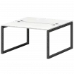 Бенч двойной на металлокаркасе СМС2-О-12К.149.Пр50 Белый/Антрацит 1200x1496x750 Смарт