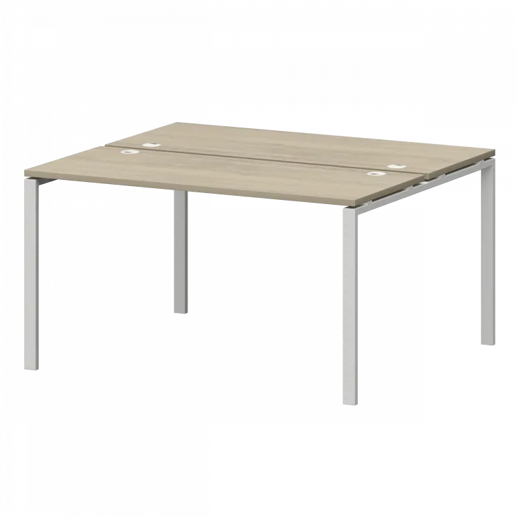 Бенч двойной на металлокаркасе СМС2-П-18К.120.Пр25 Кронберг/Белый 1800x1236x750 Смарт