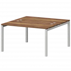 Бенч двойной на металлокаркасе СМС2-П-16К.149.Пр50 Таксония/Белый 1600x1496x750 Смарт