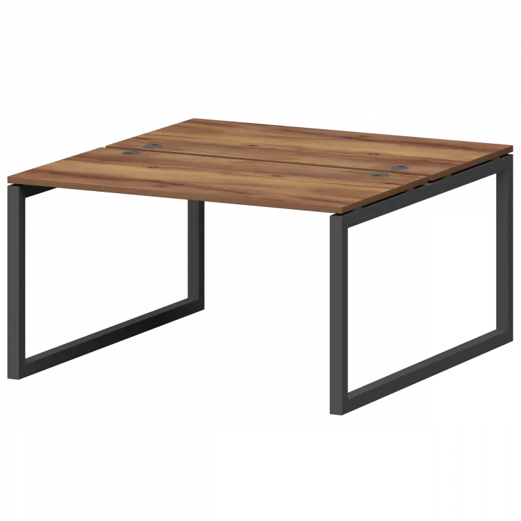 Бенч двойной на металлокаркасе СМС2-О-10К.149.Пр50 Таксония/Антрацит 1000x1496x750 Смарт