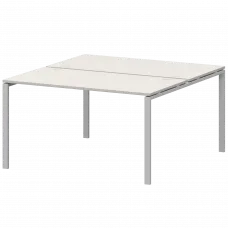 Бенч двойной на 2 рабочих места АМБ-003.60 Ясень шимо/Белый 1400x1236x760 Арго-М