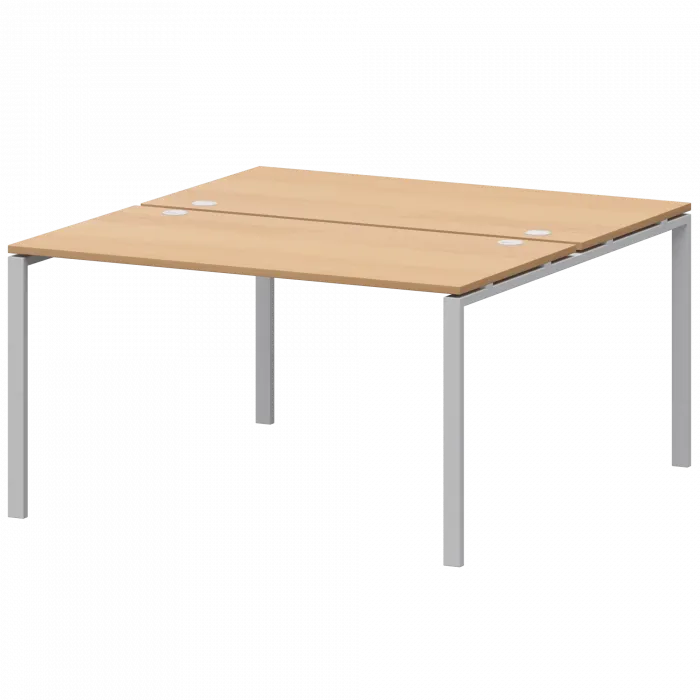 Бенч двойной на 2 рабочих места АМБ-004 Ольха/Белый 1600x1496x760 Арго-М