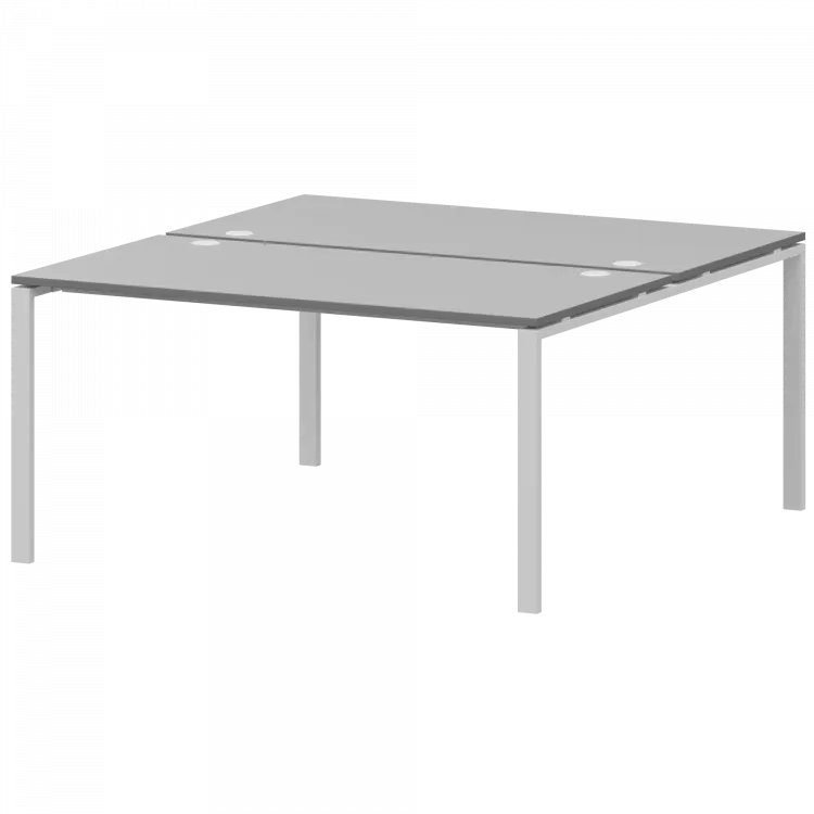 Бенч двойной на 2 рабочих места АМБ-003.60 Серый/Белый 1400x1236x760 Арго-М