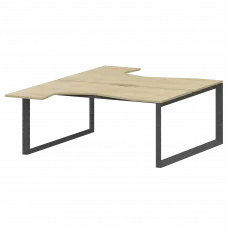 Бенч эргономичный на 2 рабочих места на металлокаркасе НТМП.О.Б2-060 Баттл Рок/Антрацит 1600x2036x750 Аргентум-МП