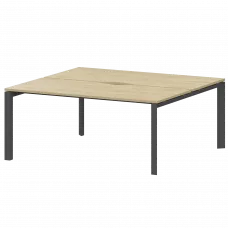 Бенч двойной на 2 рабочих места на металлокаркасе НТМП.П.Б2-160 Баттл Рок/Антрацит 1600x1496x750 Аргентум-МП