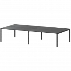 Бенч двойной на 4 рабочих места АМБ-002.60-4 Антрацит/Антрацит 2400x1236x760 Арго-М