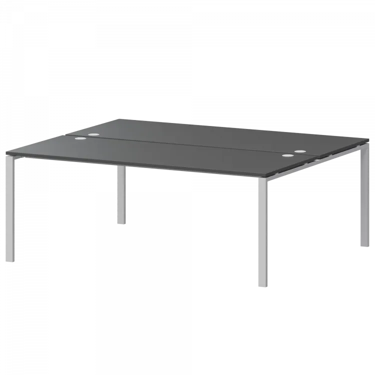 Бенч двойной на 2 рабочих места АМБ-005 Антрацит/Белый 1800x1496x760 Арго-М