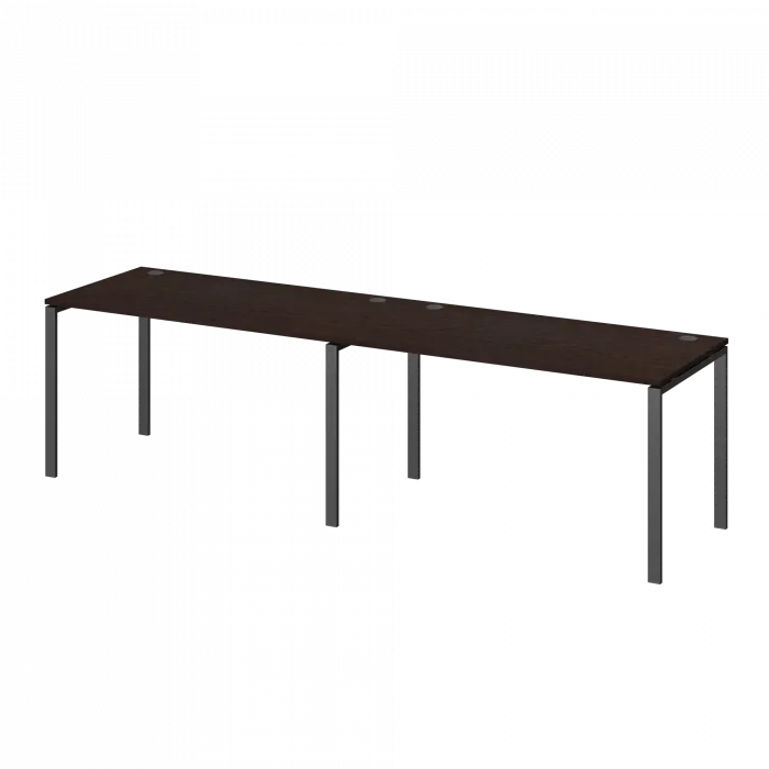 Бенч линейный на 2 рабочих места АМБЛ-004.60 Дуб венге/Антрацит 3200x600x760 Арго-М