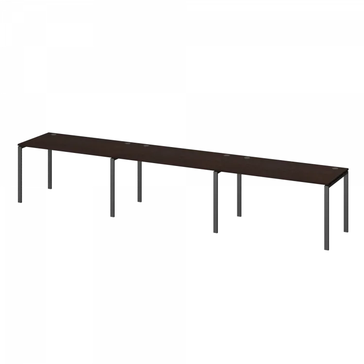 Бенч линейный на 3 рабочих места АМБЛ-005-3 Дуб венге/Антрацит 5400x730x760 Арго-М