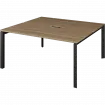 Бенч двойной на 2 рабочих места на металлокаркасе НТМП.П.Б2-140 Дуб сафари/Антрацит 1400x1496x750 Аргентум-МП