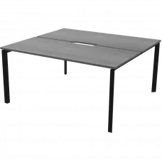 Бенч двойной на 2 рабочих места на металлокаркасе НТМП.П.Б2-160 Лиственница/Антрацит 1600x1496x750 Аргентум-МП