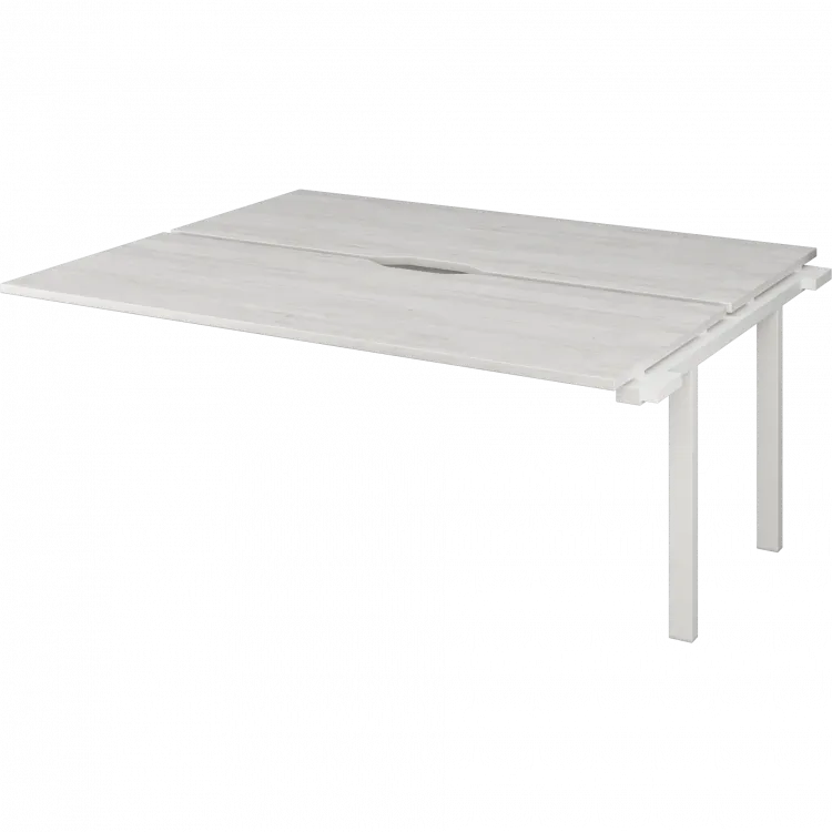 Модуль двойной на металлокаркасе НТМП.ПО.Б2-200Э Сосна винтер/Белый 2000x1496x750 Аргентум-МП