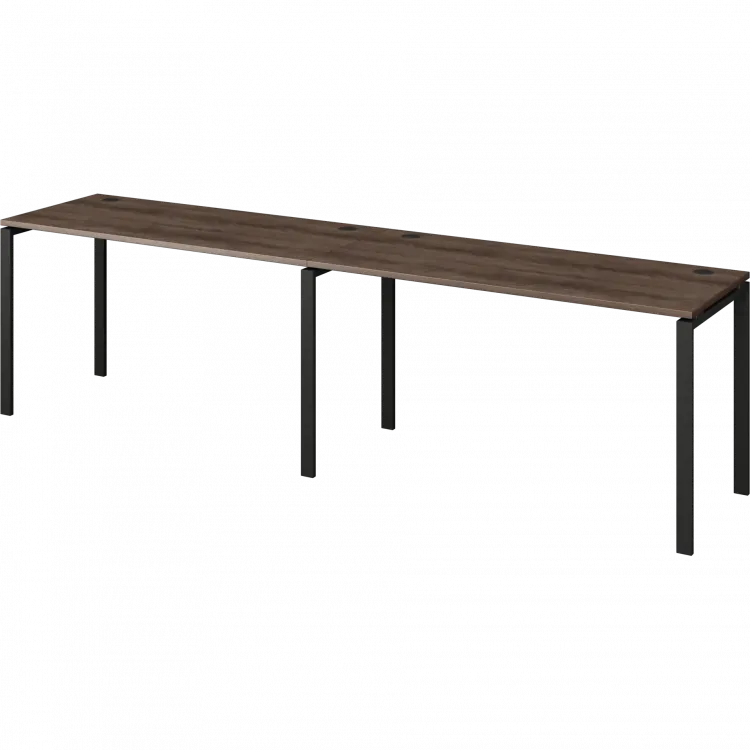 Бенч линейный на 2 рабочих места АМБЛ-003.60 Лагос/Антрацит 2800x600x760 Арго-М