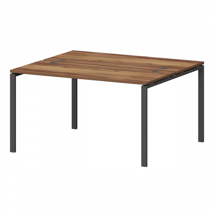 Бенч двойной на металлокаркасе СМС2-П-10К.120.Пр25 Таксония/Антрацит 1000x1235x750 Смарт