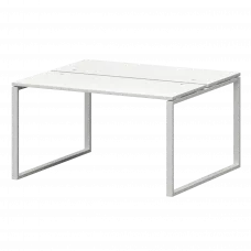 Бенч двойной на металлокаркасе СМС2-О-16К.120.Пр25 Белый/Белый 1600x1236x750 Смарт