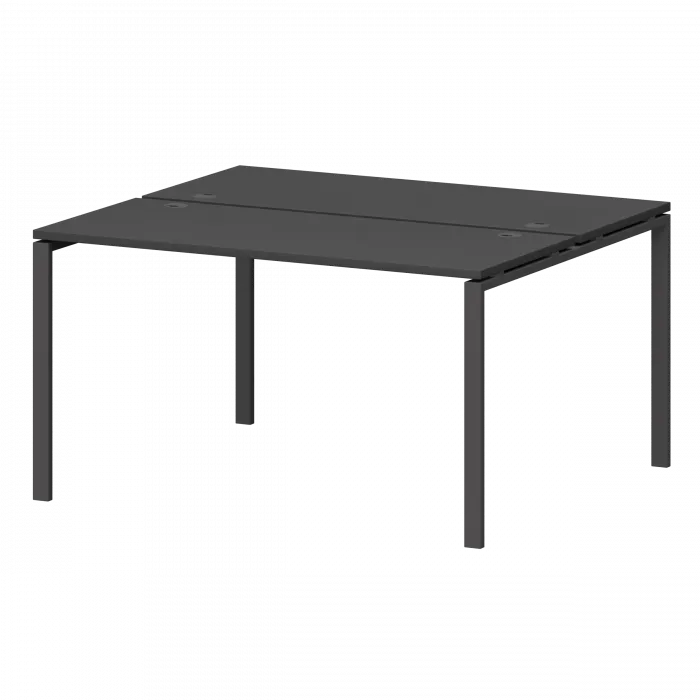 Бенч двойной на металлокаркасе СМС2-П-10К.120.Пр25 Графит/Антрацит 1000x1236x750 Смарт