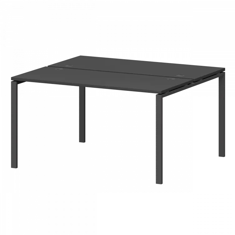 Бенч двойной на металлокаркасе СМС2-П-10К.120.Пр25 Графит/Антрацит 1000x1236x750 Смарт