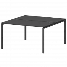 Бенч двойной на металлокаркасе СМС2-П-14К.149.Пр25 Графит/Антрацит 1400x1496x750 Смарт