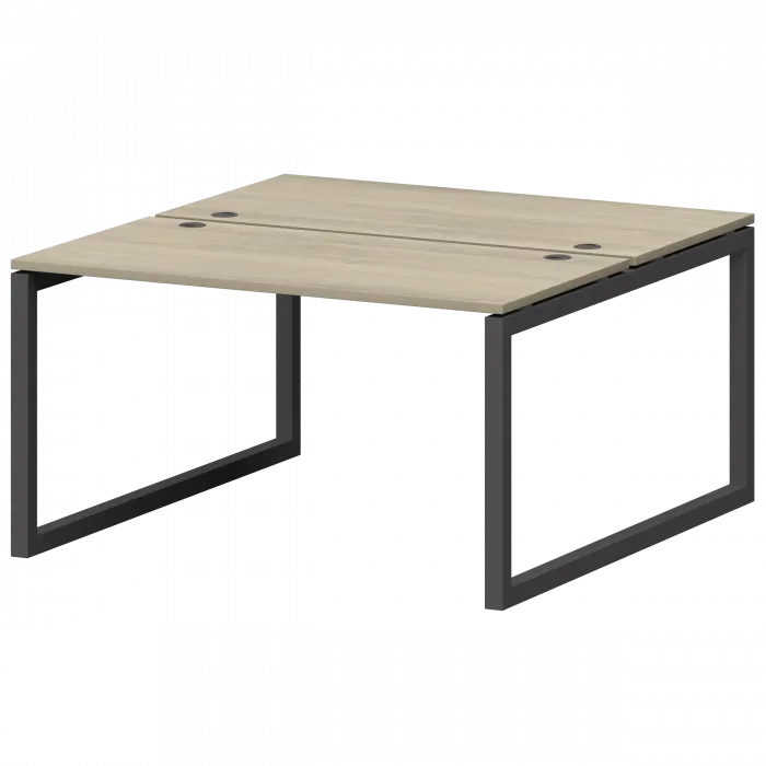 Бенч двойной на металлокаркасе СМС2-О-16К.149.Пр50 Кронберг/Антрацит 1600x1496x750 Смарт