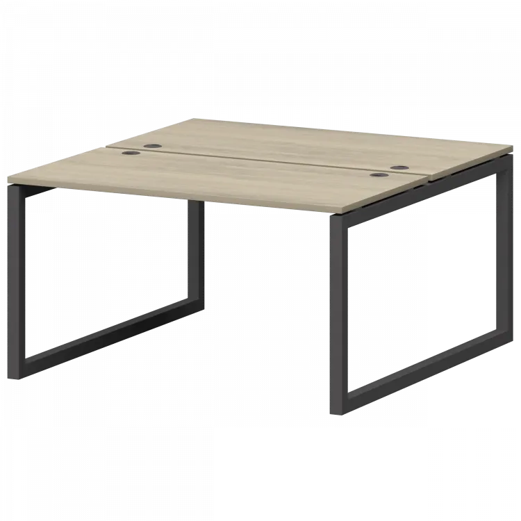 Бенч двойной на металлокаркасе СМС2-О-16К.149.Пр50 Кронберг/Антрацит 1600x1496x750 Смарт