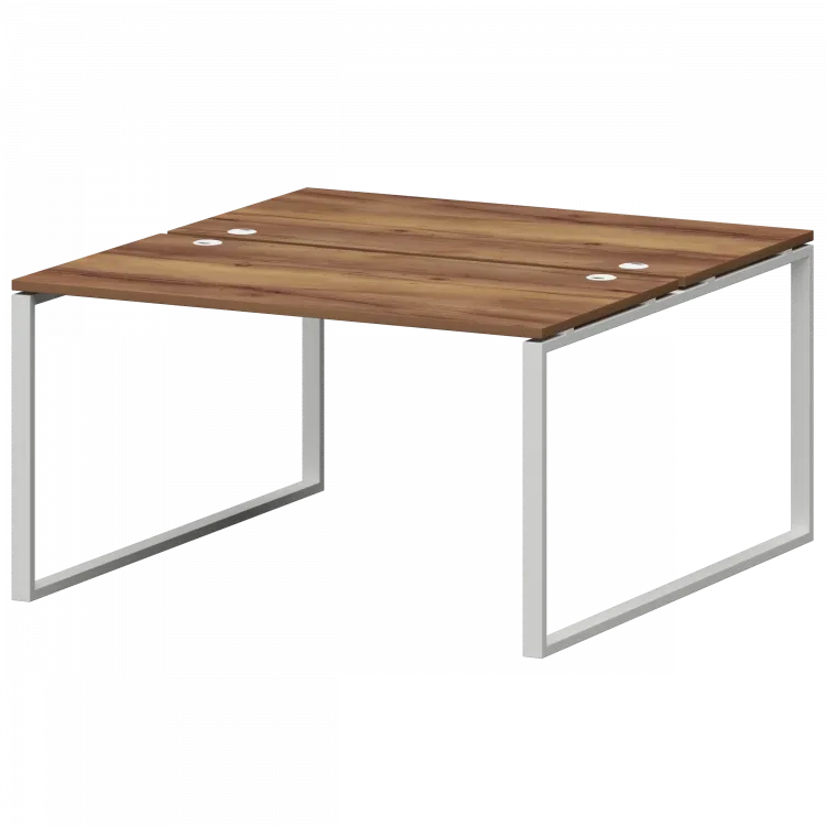 Бенч двойной на металлокаркасе СМС2-О-18К.149.Пр25 Таксония/Белый 1800x1496x750 Смарт