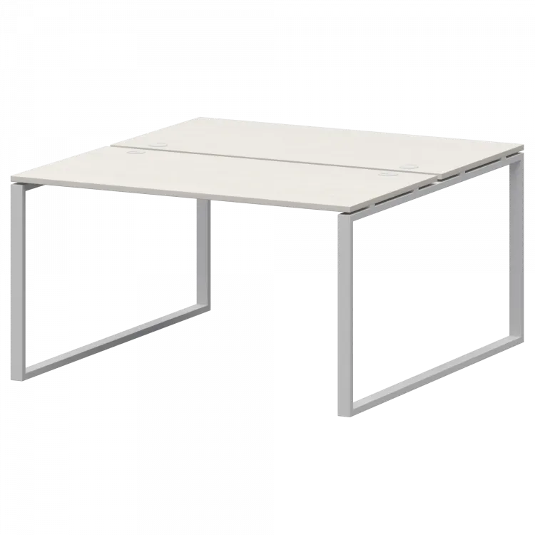 Бенч двойной на 2 рабочих места АМБ.О-003 Ясень шимо/Белый 1400x1496x760 Арго-М