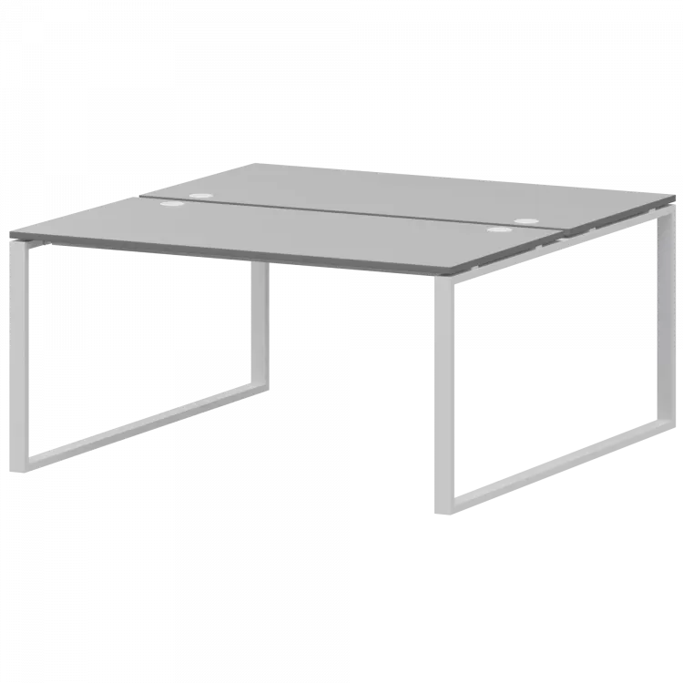Бенч двойной на 2 рабочих места АМБ.О-003 Серый/Белый 1400x1496x760 Арго-М