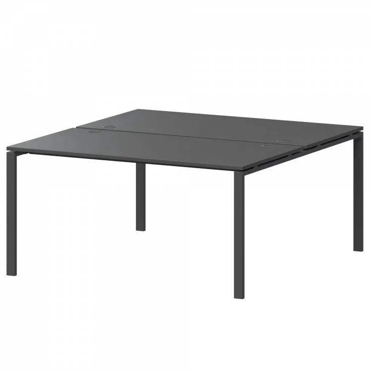 Бенч двойной на 2 рабочих места АМБ-003 Антрацит/Антрацит 1400x1496x760 Арго-М