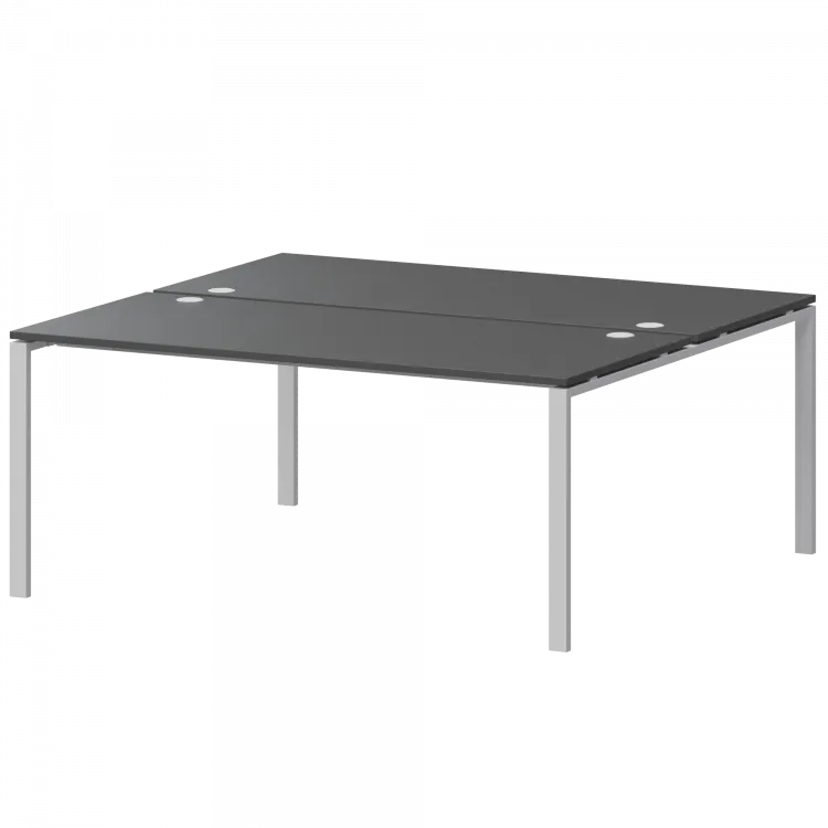 Бенч двойной на 2 рабочих места АМБ-004 Антрацит/Белый 1600x1496x760 Арго-М