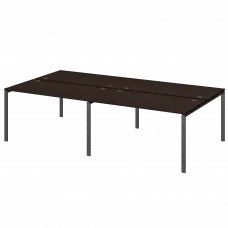 Бенч двойной на 4 рабочих места АМБ-004.60-4 Дуб венге/Антрацит 3200x1236x760 Арго-М