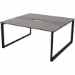 Бенч двойной на 2 рабочих места на металлокаркасе НТМП.О.Б2-200 Лиственница/Антрацит 2000x1496x750 Аргентум-МП