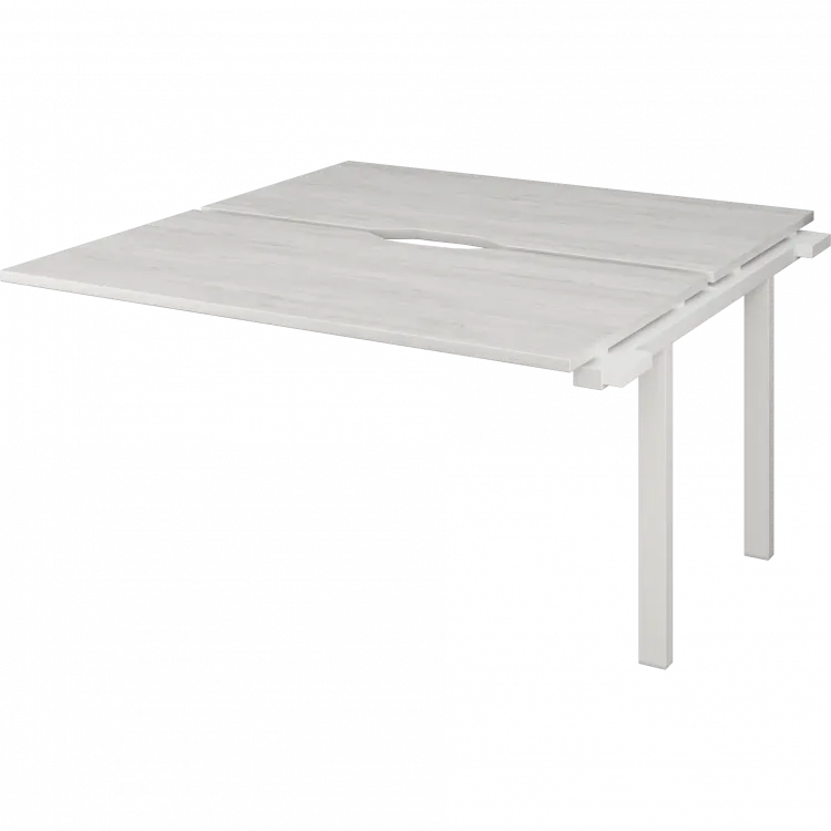 Модуль двойной на металлокаркасе НТМП.ПО.Б2-140Э Сосна винтер/Белый 1400x1496x750 Аргентум-МП