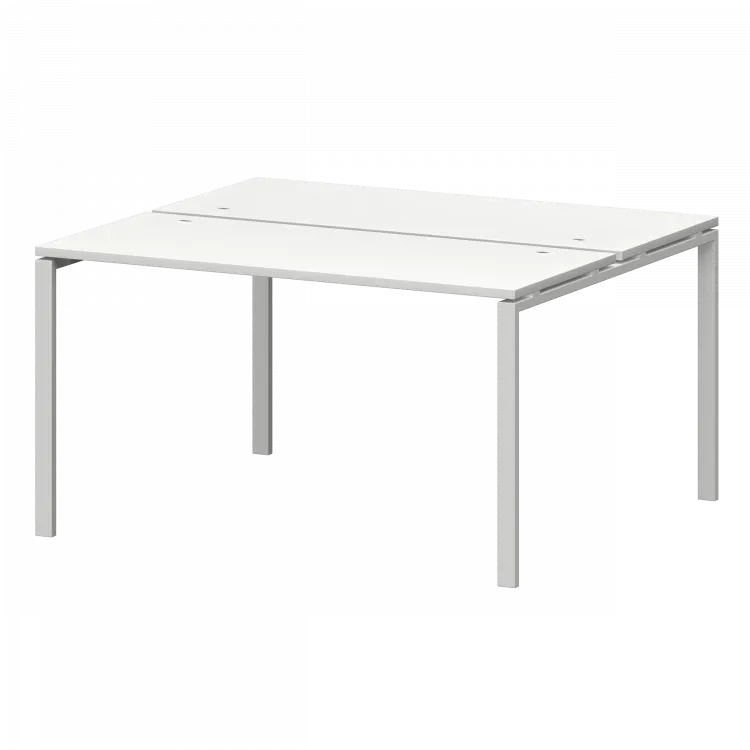 Бенч двойной на металлокаркасе СМС2-П-18К.120.Пр25 Белый/Белый 1800x1236x750 Смарт