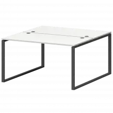 Бенч двойной на металлокаркасе СМС2-О-12К.149.Пр25 Белый/Антрацит 1200x1496x750 Смарт