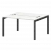Бенч двойной на металлокаркасе СМС2-П-16К.120.Пр50 Белый/Антрацит 1600x1236x750 Смарт