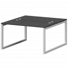 Бенч двойной на металлокаркасе СМС2-О-10К.149.Пр50 Графит/Белый 1000x1496x750 Смарт