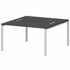 Бенч двойной на металлокаркасе СМС2-П-16К.149.Пр25 Графит/Белый 1600x1496x750 Смарт