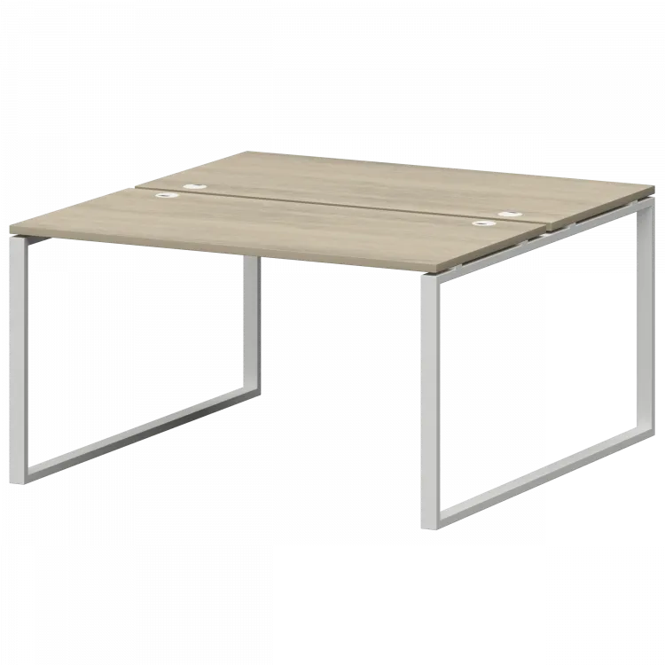 Бенч двойной на металлокаркасе СМС2-О-16К.149.Пр25 Кронберг/Белый 1600x1496x750 Смарт