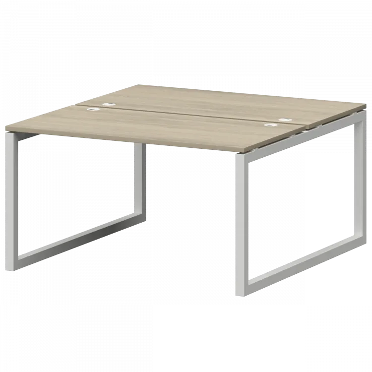 Бенч двойной на металлокаркасе СМС2-О-18К.149.Пр50 Кронберг/Белый 1800x1496x750 Смарт